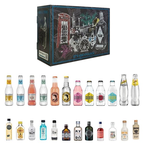 Gin tonic water tasting set - gin,