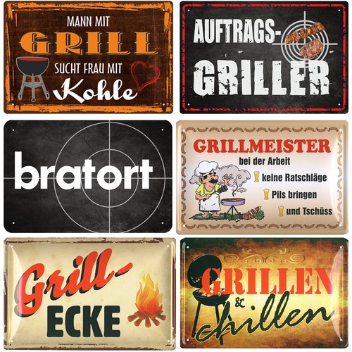 Blechschild bratort küche - blechschild,