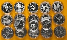 Olympische Spiele 1992, alle Welt Silber-Münzen, PP + Zertifikat, AUSWAHL (N85