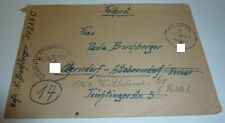 Feldpost 15.2.1945 Pionier-Bataillon 25 Oderfront Oberndorf Altoberndorf Neckar