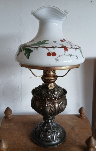 Antike petroleumlampe schirm - ,