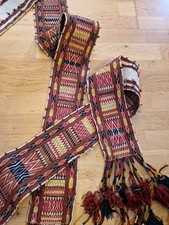 Kelim Zeltband Nomaden antik alt Sammler Wolle handgewebt Tier Schmuck Band 5m 