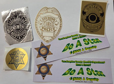 4 x US Junior Police AUFKLEBER Kinder STICKER California KALIFORNIEN Polizei USA