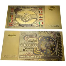 Souvenier Banknote/1 Million Euro/ Gold Plated Banknote/Geschenk Idee