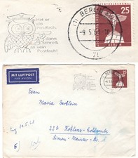 ab 1€👍: Berlin MiNr 47 Luftpost-Brf. Werbest. "...Postfach..." BERLIN SW 11 yl