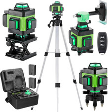 16 Line Laser Level Wasserwaage 4D 360° Kreuzlinienlaser Kit mit 2Akku + Stativ