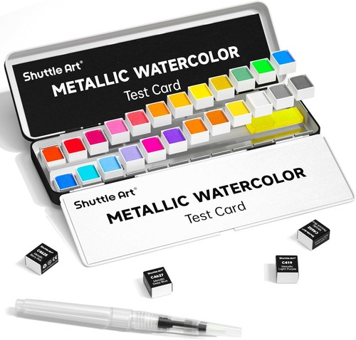 Metallic aquarellfarben set - metallic,
