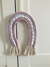 Makramee Regenbogen Fiber Rainbow grau taupe rose