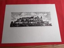 Original Holzschnitt Veste