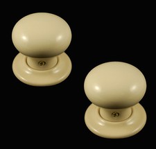 60mm Cream Ceramic Einsteck-Türknauf-Set (Paar) Rundes Cottage-Design