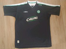 UMBRO Vintage Trikot Trainings Jersey Shirt FC Celtic Glasgow XL Schwarz Carling