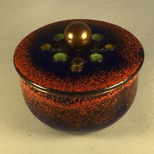 Emaille Kupfer Dose Deckeldose Design Mid Century Space Age 1950/70er Handarbeit