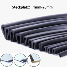 Kantenschutz Gummi Fassungsprofil Gummidichtung U-Profil Steckplatz 1mm Bis 20mm