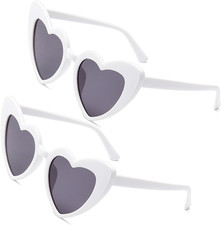 Herz Sonnenbrille,Herzbrille,Brille Weiß Damen,Herzchen,Vintage Sonnenbrillen He
