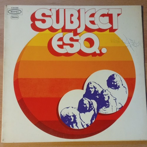 Subject esq 1972 original - subject, esq.