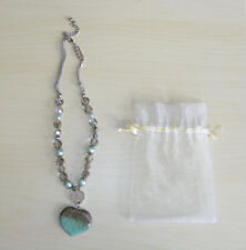 ! schöne Biba Modekette mit großem Herz in Grüntönen - auch zum Dirndl (d)