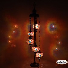 Stehlampe Mosaiklampe Türkei Orientalische Lampe Stehleuchte 5 Kugeln L