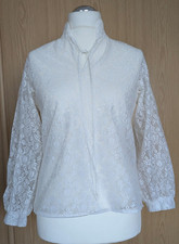 Vintage Langarm-Spitzenbluse