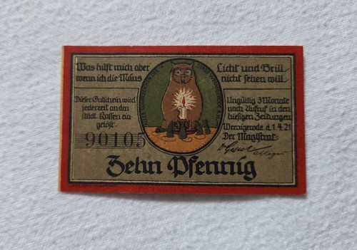 Notgeld 1921 stadt - notgeld,