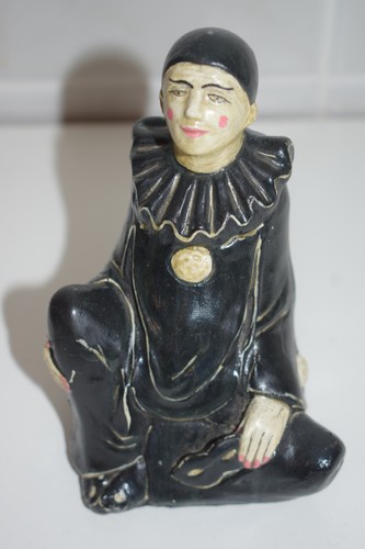 Clown sitzend figur keramik - sitzend,