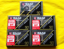 5x BASF Chrome Super II 90 Cassette Tapes 1991-1993 + OVP + SEALED +