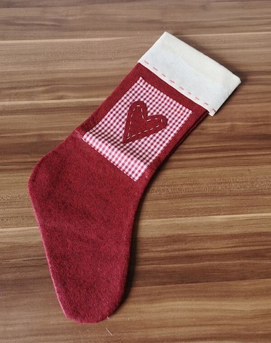Nikolausstiefel rot filz - rot,
