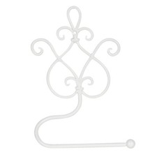 Clayre & Eef Toilettenpapierhalter WC Abroller Halter Metall weiß Shabby Vintage