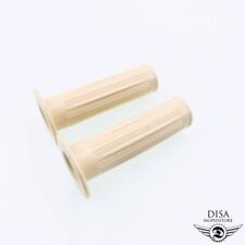 Creme-Weiß Classic Retro Griffgummis Gas Schaltgriff Satz für Mofa Moped