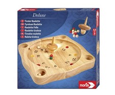 Noris Deluxe Tiroler Roulette Holzspiel ab 6 Jahren mit Kreisel und 6 Kugeln OVP