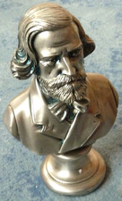 Büste Figur Statue: Verdi, v. Arnaldo Giannelli (Volterra), Metallguss, 155 mm