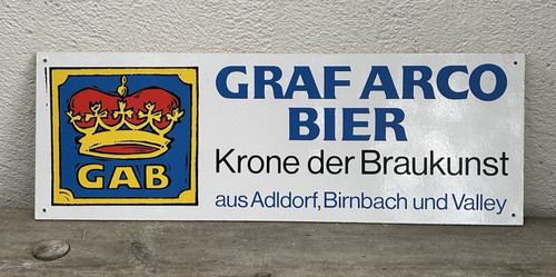 Graf arco bier seltenes schild - seltenes,