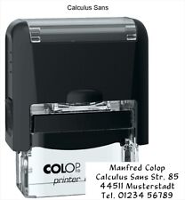 Namensstempel Stempel personalisiert Adressstempel 4 Zeilen Calculus Sans