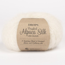 DROPS Brushed Alpaca Silk Aran-Weight Strick- und Häkelgarn 10-fädig 25g Knäuel
