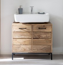 Waschbeckenunterschrank Badschrank 68x60cm Massivholz Sheesham gebeizt NEU OVP!!