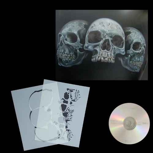 Schablone schädel trio - schablone,