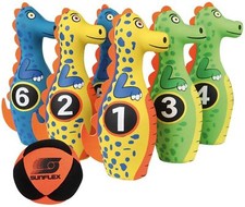 Sunflex Kegelset Dino | Kegeln Bowling Kegelspiel Bowlingspiel Kinderspiel