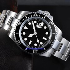 Saphirglas 40mm PARNIS Herren Automatische Armbanduhren Drehlünette Watches