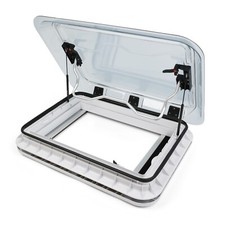 Dachlukenentlüfter Dachfenster Wohnmobil Wohnwagen Pferdebox 700x500 creme mit Kaltlicht