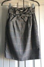 Rock H&M 32 XS Kariert Schwarz