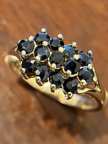 Schwerer vintage saphir ring - vintage,