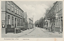 Alte Ak Kreis Nordfriesland "Wyk a. Föhr - Große Straße"; Kleinf.; gest. 19.2.34