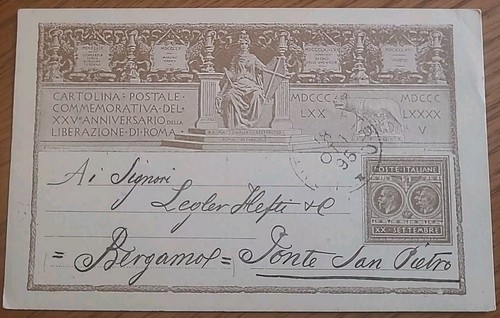 Karte ganzsache italien italia - italien,