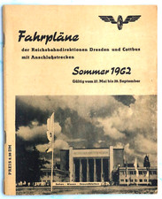 Reichsbahn - Kursbuch - Fahrpläne - Taschenfahrplan Rbd Dresden + Cottbus 1962