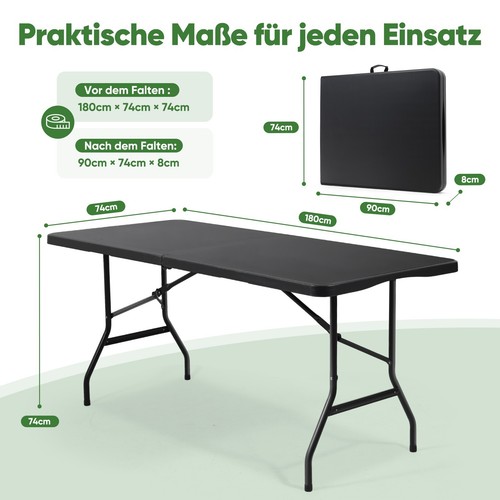 180cm klapptisch campingtisch - 180cm,