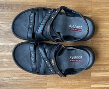 KYBUN: Kyboot walk on air Sandale Genf 17 W black mit goldenen Nieten, Gr. 39