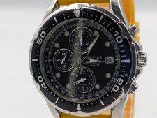 Seiko Pulsar Chronograph 7T62-X068 Quarz Herrenuhr 100M Gelb Duty Paid