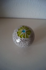 Deko - Mosaikkugel - weiß-blau-grün - Durchmesser ca. 6,5 cm - gebraucht