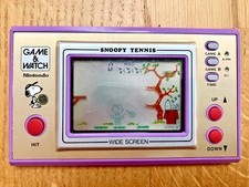 NINTENDO GAME & WATCH SNOOPY TENNIS SP-30 Wide Screen 1982 OVP funktioniert!