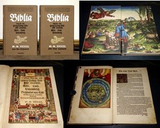 BUCH DER BÜCHER LUTHER BIBEL BIBLIA GERMANICA 1534 PRÄCHTIGE KOLORIERTE STICHE