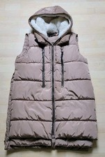 Only Damen Stepp-Weste wattiert Winter Teddyfell mit Kapuze gesteppt wie neu M/L